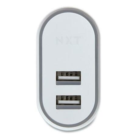 NXT 24384004 AC Adapters & Wall Chargers Two USB-A Ports, White NXT24384004